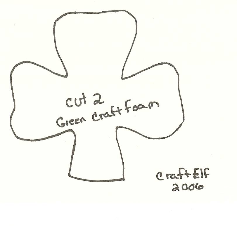 Full size shamrock for Pot of shamrocks - Easy kids St. Patricks Day craft